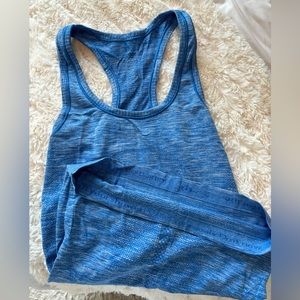 Blue lululemon tank top